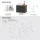 Mueble de lavabo LUX de 70 cm en roble dorado / antracita con lavabo de 42 cm en blanco