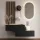 Armario de pasillo de 2 x 100 cm con paneles de pared y espejo, sin iluminación LED, en roble dorado / antracita