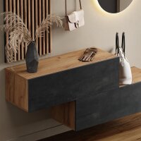 Flurgarderobe 2x 100 cm mit Wandpaneele und Spiegel ohne...