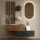 Hallway Wardrobe 2x 100 cm with wall panel and mirror without LED lighting gold oak / black charcoal - gold oak