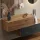Hallway Wardrobe 2x 100 cm with wall panel and mirror without LED lighting gold oak / black charcoal - gold oak