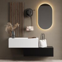 Flurgarderobe 2x 100 cm mit Wandpaneele und Spiegel ohne...
