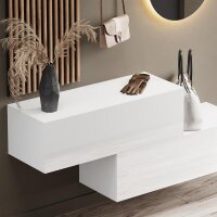 Flurgarderobe 2x 100 cm mit Wandpaneele und Spiegel ohne...