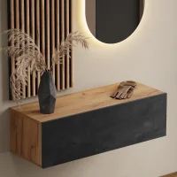 Penderie dentrée 100 cm avec panneaux muraux et...