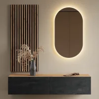 Armario de pasillo de 140 cm con paneles de pared y...