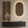 Appendiabiti da ingresso 140 cm con pannello da parete e specchio, senza illuminazione a LED, rovere dorato / nero antracite