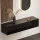 Hallway Wardrobe 140 cm with wall panel and mirror without LED lighting black