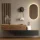 Flurgarderobe 2x 140 cm mit Wandpaneele und Spiegel ohne LED-Beleuchtung gold eiche / anthrazit - gold eiche