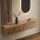 Hallway Wardrobe 160 cm with wall panel and mirror without LED lighting gold oak