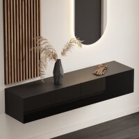 Flurgarderobe 160 cm mit Wandpaneele und Spiegel ohne...