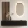 Hallway Wardrobe 160 cm with wall panel and mirror without LED lighting black