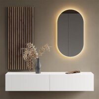 Flurgarderobe 160 cm mit Wandpaneele und Spiegel ohne...