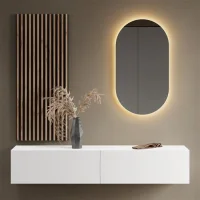 Penderie dentrée 160 cm avec panneau mural et...