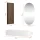 Hallway Wardrobe 160 cm with wall panel and mirror without LED lighting white