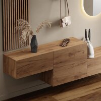 Flurgarderobe 2x 160 cm mit Wandpaneele und Spiegel ohne...