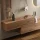 Hallway Wardrobe 2x 160 cm with wall panel and mirror without LED lighting gold oak