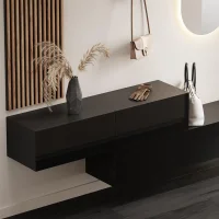 Penderie dentrée 2 x 160 cm avec panneaux muraux...