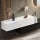 Hallway Wardrobe 2x 160 cm with wall panel and mirror without LED lighting black / white