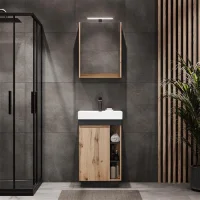 Nyx 45 cm Bathroom Furniture Set, Wotan Oak, Anthracite