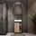 Nyx Bathroom Furniture Set: 45 cm Wotan Vanity in Oak / Anthracite with Mirror Cabinet and Black Faucet