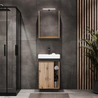 Badmöbel Set Nyx Waschtisch 50 cm Wotan Eiche /...