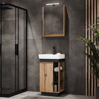 Badmöbel Set Nyx Waschtisch 50 cm Wotan Eiche /...