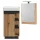 Nyx Bathroom Furniture Set: 50 cm Wotan Vanity in Oak / Anthracite with Mirror Cabinet