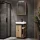 Nyx Bathroom Furniture Set: 50 cm Wotan Vanity in Oak / Anthracite with Mirror Cabinet