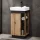 Nyx Bathroom Furniture Set: 50 cm Wotan Vanity in Oak / Anthracite with Mirror Cabinet