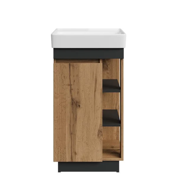 Nyx Bathroom Furniture Set, 50 cm Vanity, Wotan Oak / Anthracite