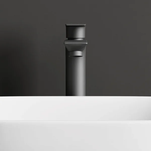 Miscelatore monocomando per lavabo – nero, altezza 17 cm