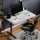Büro Schreibtischplatte Stilo 120 x 80 x 3,2 cm weiß grau
