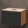 Waschtischunterschrank Astra 60 cm gold eiche / anthrazit mit Spiegel (mit LED)