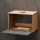 Waschtischunterschrank Astra 60 cm gold eiche / anthrazit mit Spiegel (mit LED)