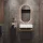 Sink base cabinet Astra 60 cm gold oak / anthracite with mirror (with LED) and 1x midi cabinet gold oak / anthracite