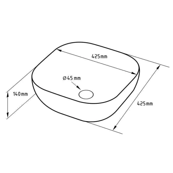 Waschtischunterschrank Astra 60 cm gold eiche / anthrazit mit Aufsatzwaschbecken schwarz
