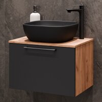 Waschtischunterschrank Astra 60 cm gold eiche / anthrazit...