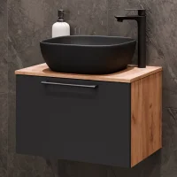Mueble de lavabo Astra de 60 cm en roble dorado /...
