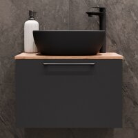 Waschtischunterschrank Astra 60 cm gold eiche / anthrazit...