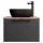 Waschtischunterschrank Astra 60 cm gold eiche / anthrazit mit Aufsatzwaschbecken schwarz