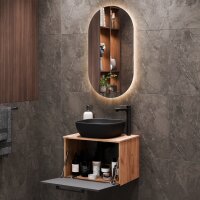 Waschtischunterschrank Astra 60 cm gold eiche / anthrazit...