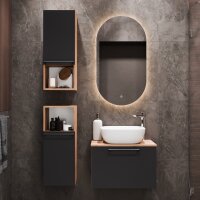 Waschtischunterschrank Astra 60 cm gold eiche / anthrazit...