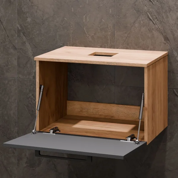 Sink base cabinet Astra 60 cm gold oak / anthracite