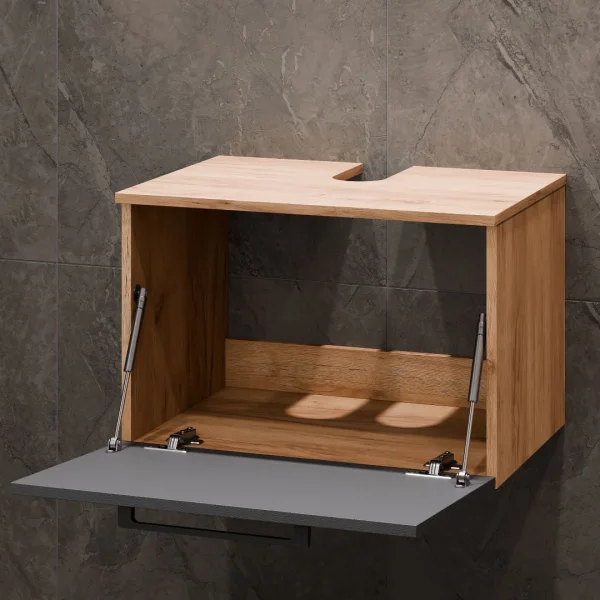 Sink base cabinet Astra 60 cm gold oak / anthracite