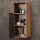 Mobile sottolavabo Astra 60 cm in rovere dorato / antracite con lavabo da appoggio bianco e 2 mobili medi in rovere dorato / antracite