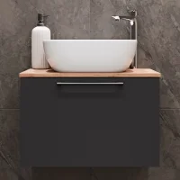 Meuble sous-lavabo Astra 60 cm, chêne doré /...