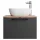Sink base cabinet Astra 60 cm gold oak / anthracite with countertop sink white