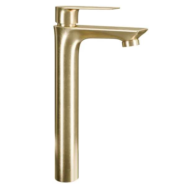 Einhebelmischer Armatur für Waschbecken – gold brush, 29 cm Höhe