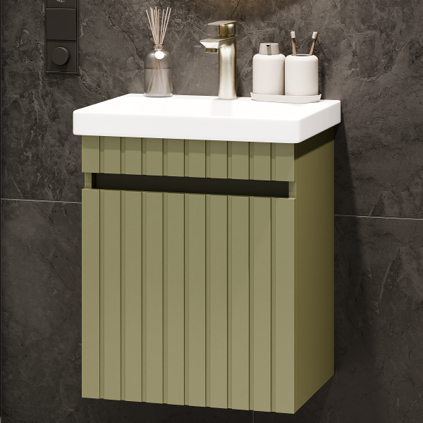 Cosmia bathroom furniture set with drawer, various colours
