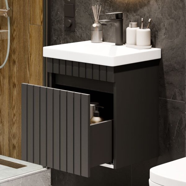 Cosmia bathroom furniture set with drawer, various colours
